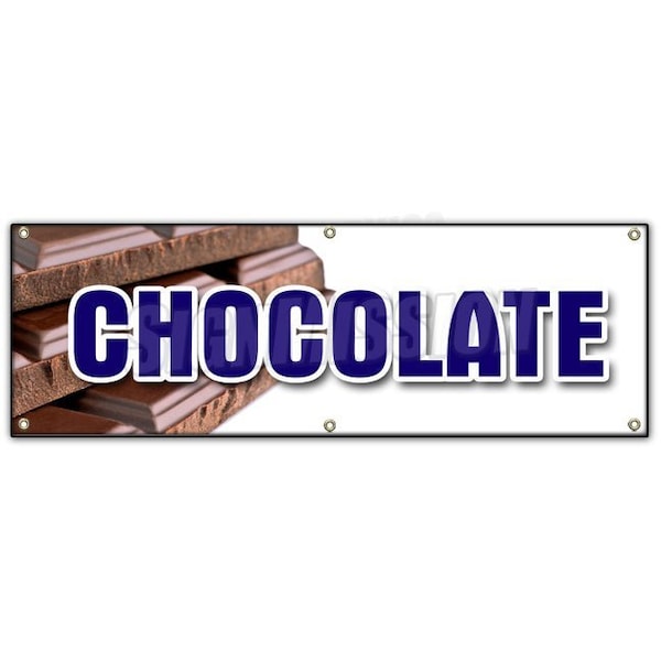 CHOCOLATE BANNER SIGN milk dark semi sweet homemade candy belgium sale